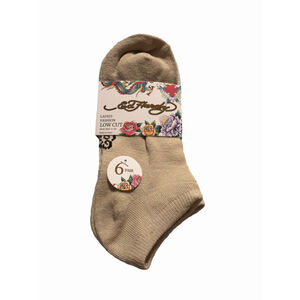 Women's Ed Hardy Low Cut Socks- 6 Pair Pack